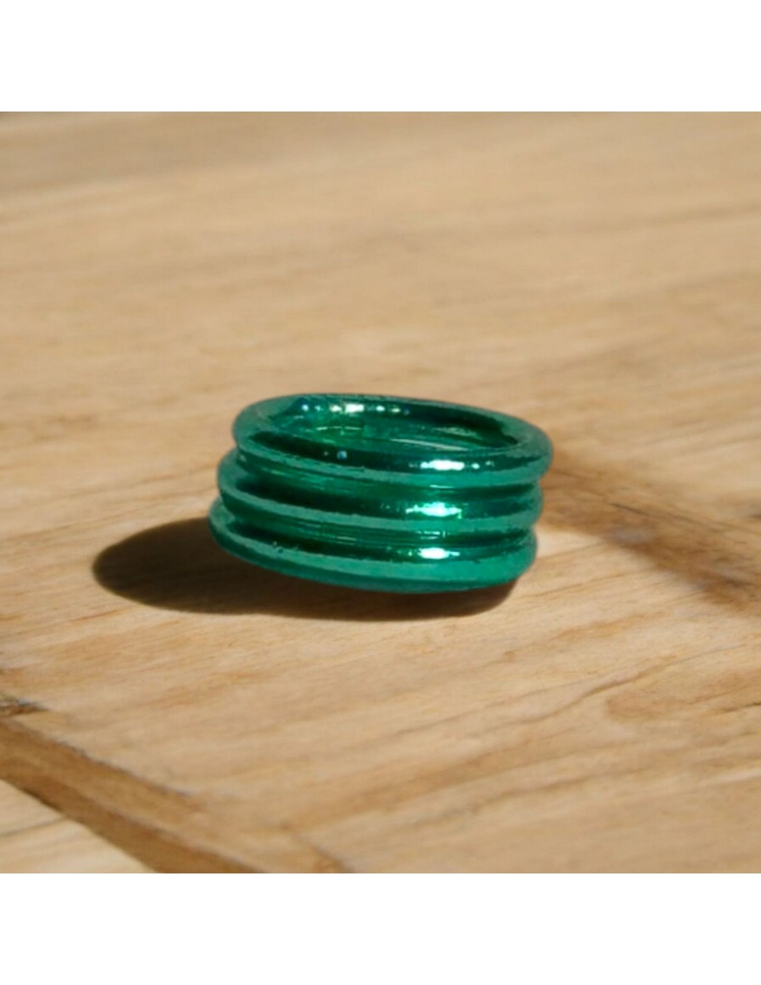 Anillo Pan de Oro Verde Hoja