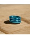 Anillo Pan de Oro Azul Sky Light