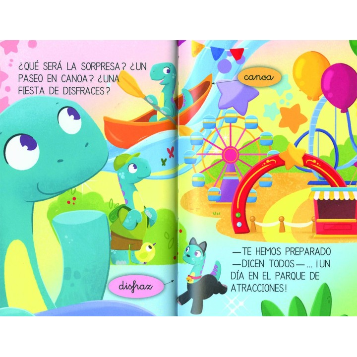 Aprendo a leer Nivel 0 - Un dinosaurio en el parque de atracciones