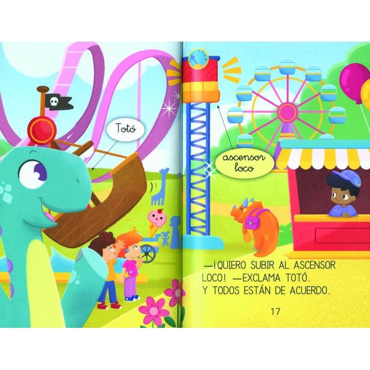 Aprendo a leer Nivel 0 - Un dinosaurio en el parque de atracciones