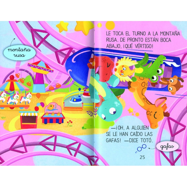 Aprendo a leer Nivel 0 - Un dinosaurio en el parque de atracciones