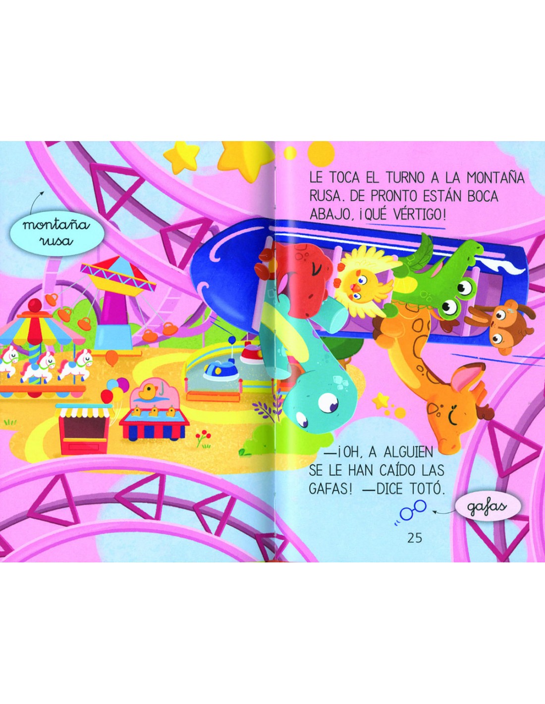 Aprendo a leer Nivel 0 - Un dinosaurio en el parque de atracciones