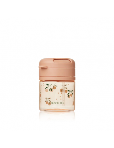 Vaso con Pajita 280 ml Peach