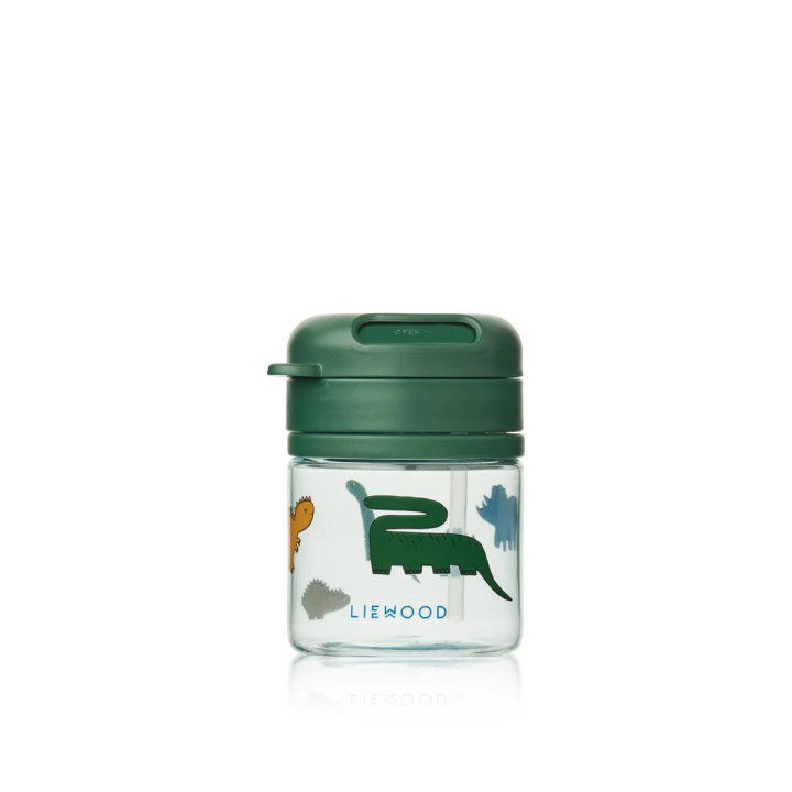 Vaso con Pajita 280 ml Dinosaurs