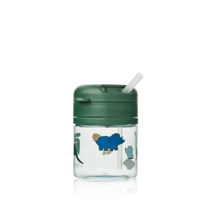 Vaso con Pajita 280 ml Dinosaurs