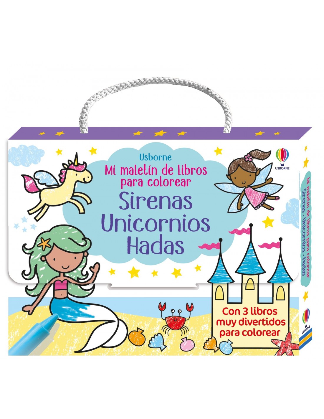 Mi maletín de libros para colorear - Sirenas, Unicornios y Hadas