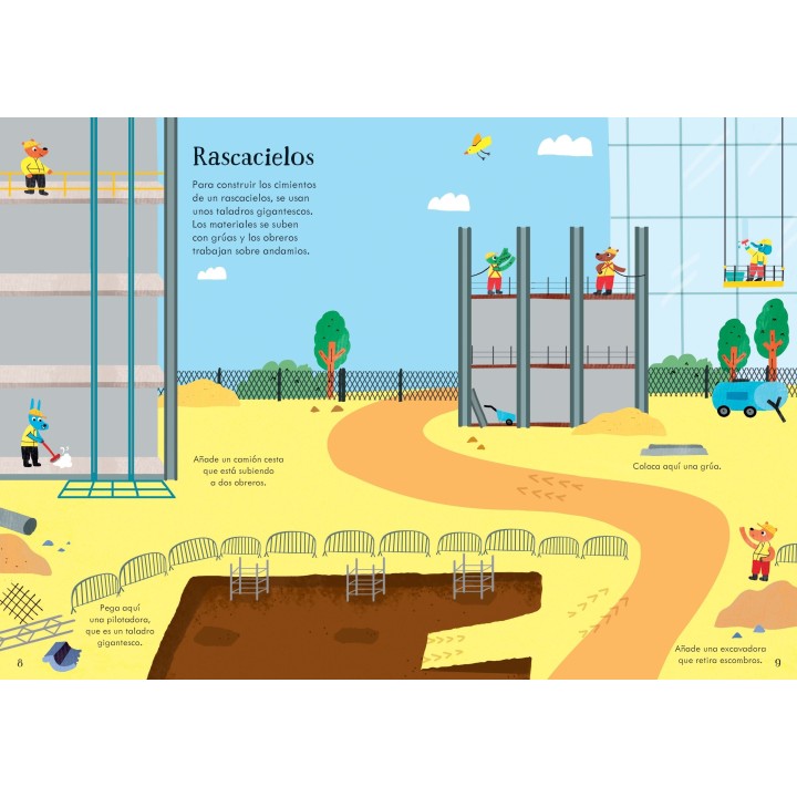 Mi pequeño libro de pegatinas - En una obra