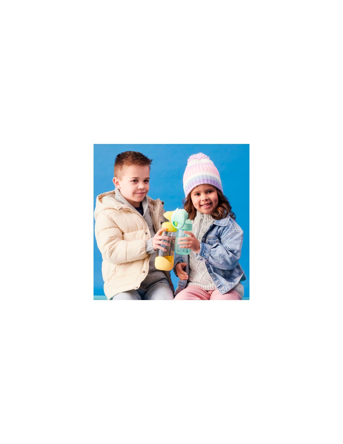 Botella de Tritán con Pajita 600ml - Lemon Twist