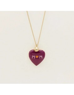 Collar Corazón Portafoto – Especial Día de la Madre Lila