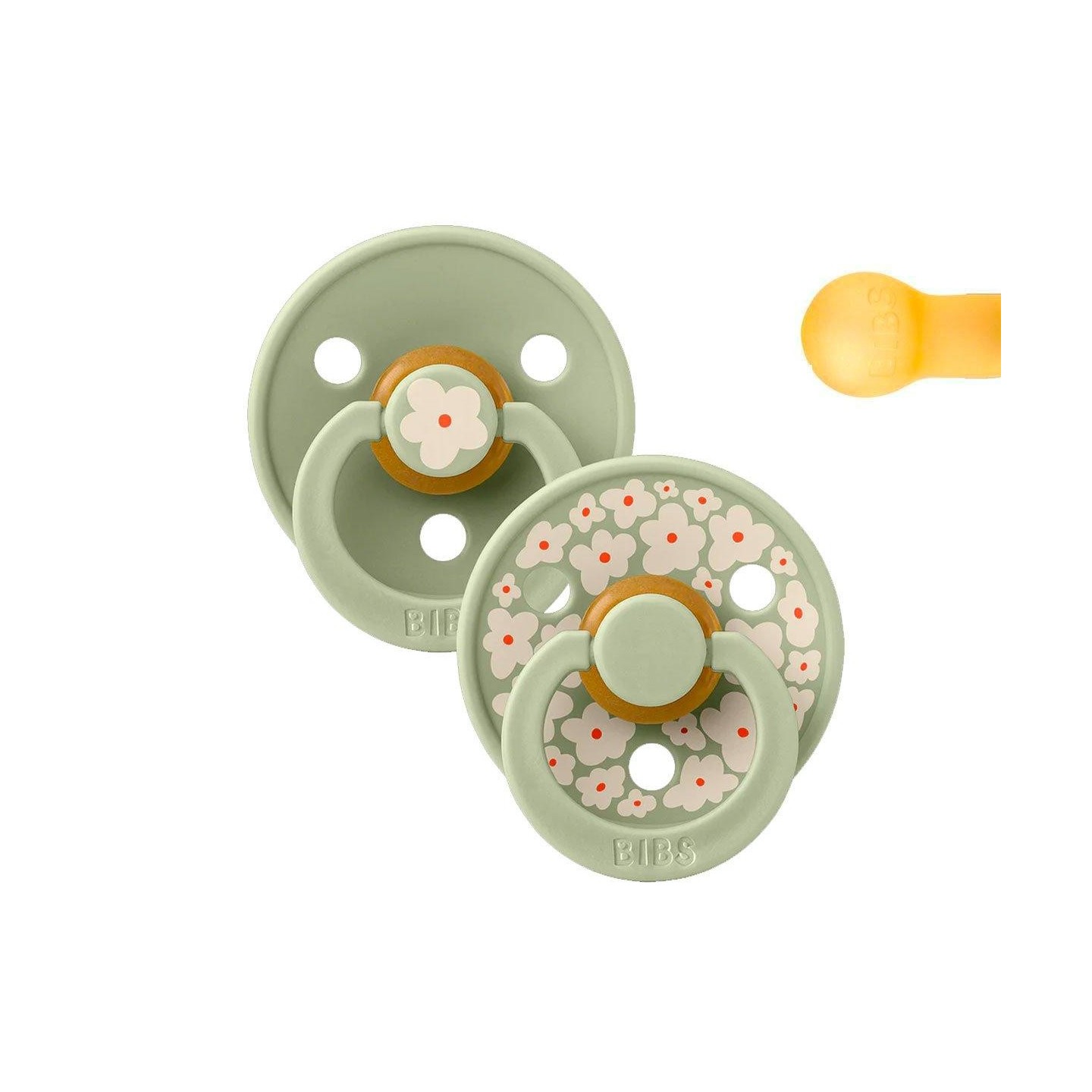 2 Chupetes BIBS Studio Colour Round Jasmine Sage Mix