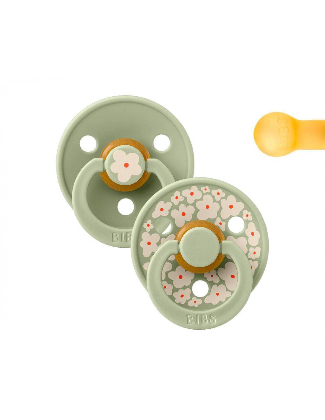 2 Chupetes BIBS Studio Colour Round Jasmine Sage Mix