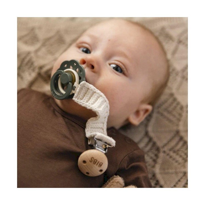 Sujetachupetes BIBS Knitted Ivory