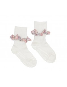 Calcetines Suela Antideslizante Bambú Liberty Off White