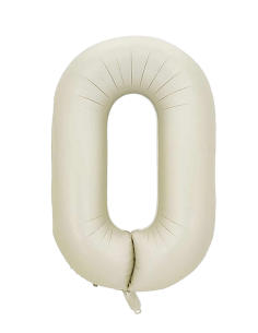 Globo Foil Número 0 Beige