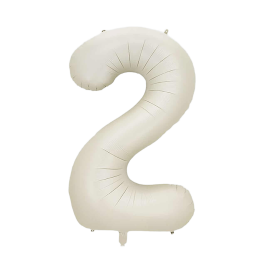 Globo Foil Número 2 Beige