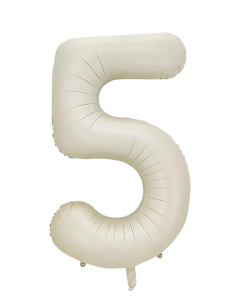 Globo Foil Número 5 Beige