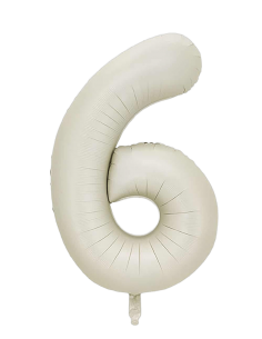 Globo Foil Número 6 Beige