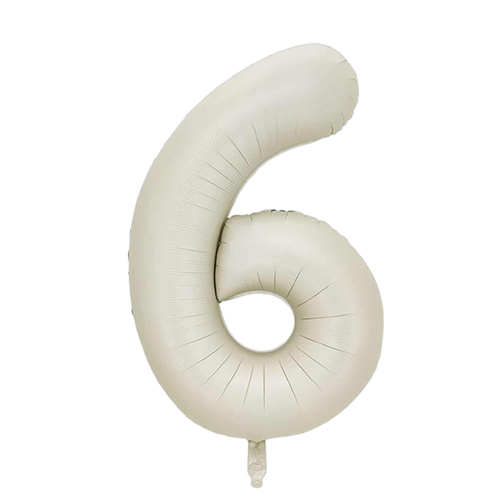 Globo Foil Número 6 Beige
