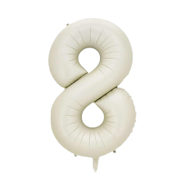 Globo Foil Número 8 Beige