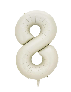 Globo Foil Número 8 Beige