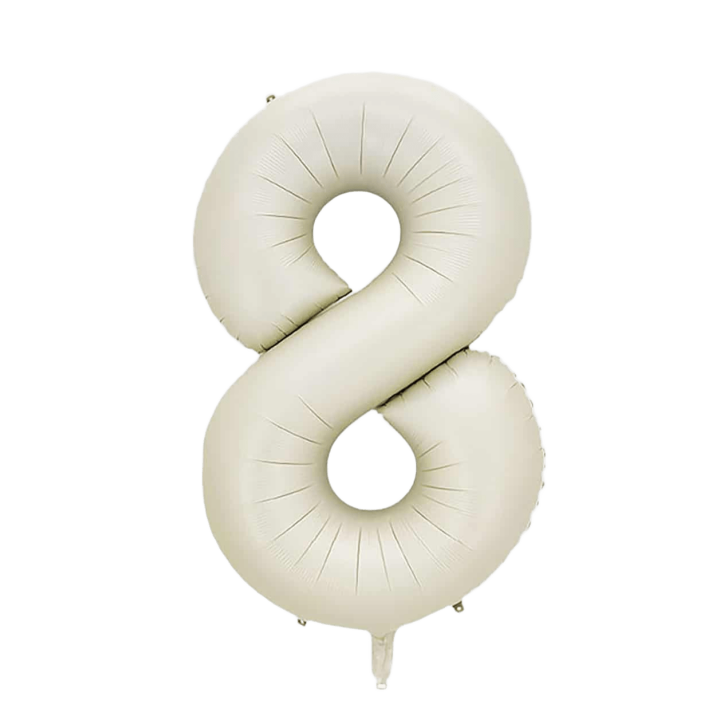 Globo Foil Número 8 Beige