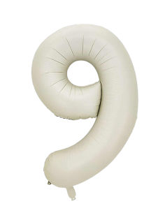 Globo Foil Número 9 Beige