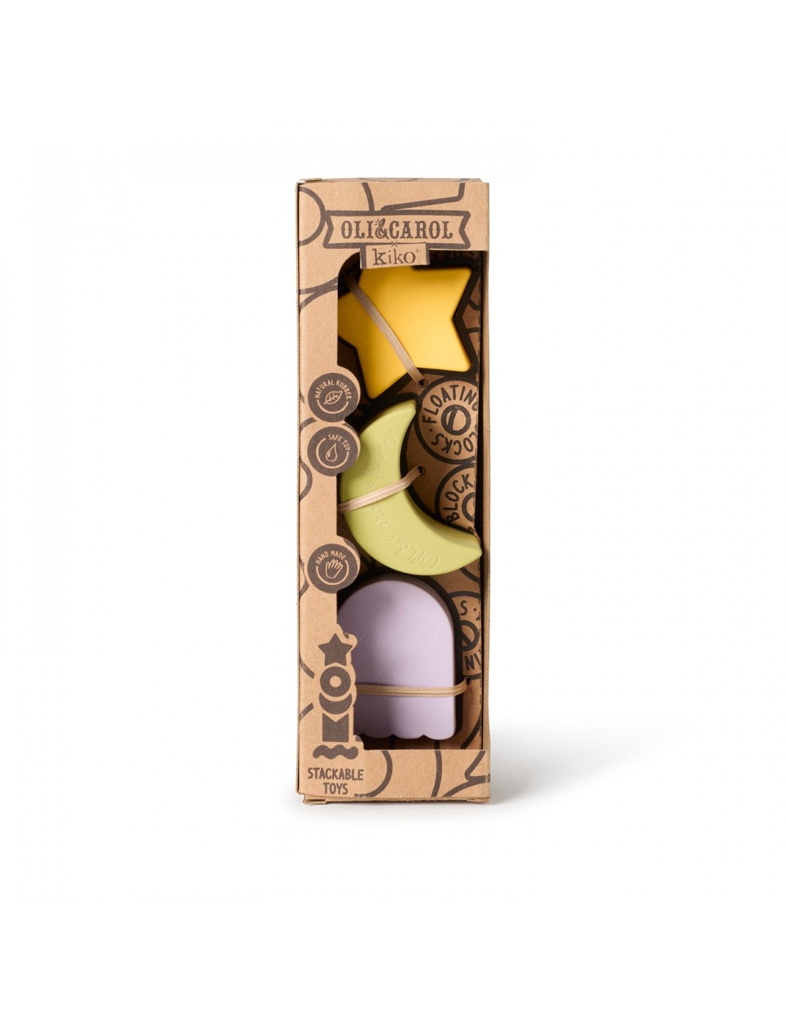 Set de 3 Figuras Star Caucho Natural