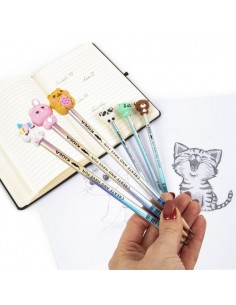Lapiz Grafito Metalizado con Animalitos