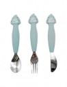 Set Cubiertos Silicona Trixie Tiburon