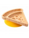 Plato Bambu Multicompartimento Pizza Amarillo Eco