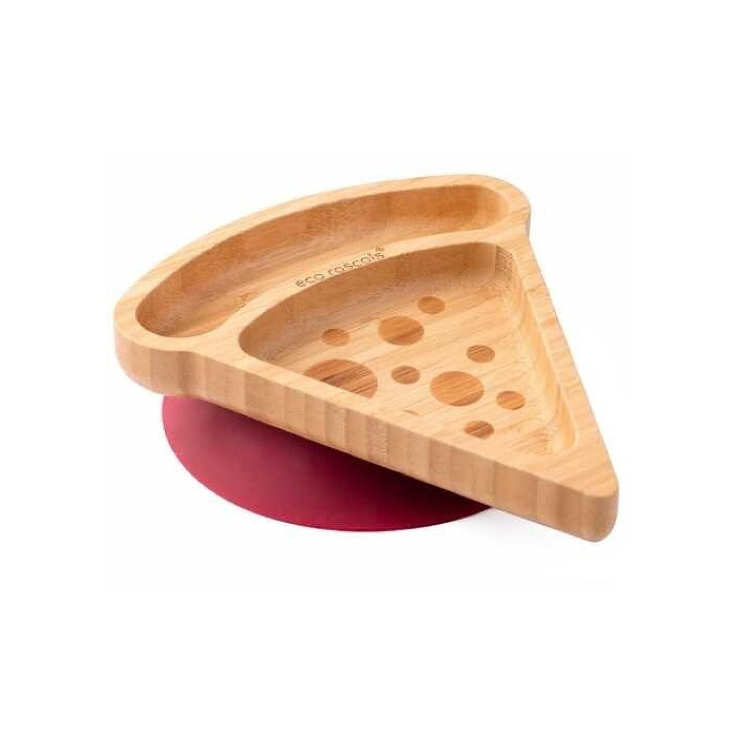 Plato Bambu Multicompartimento Pizza Burdeos Eco