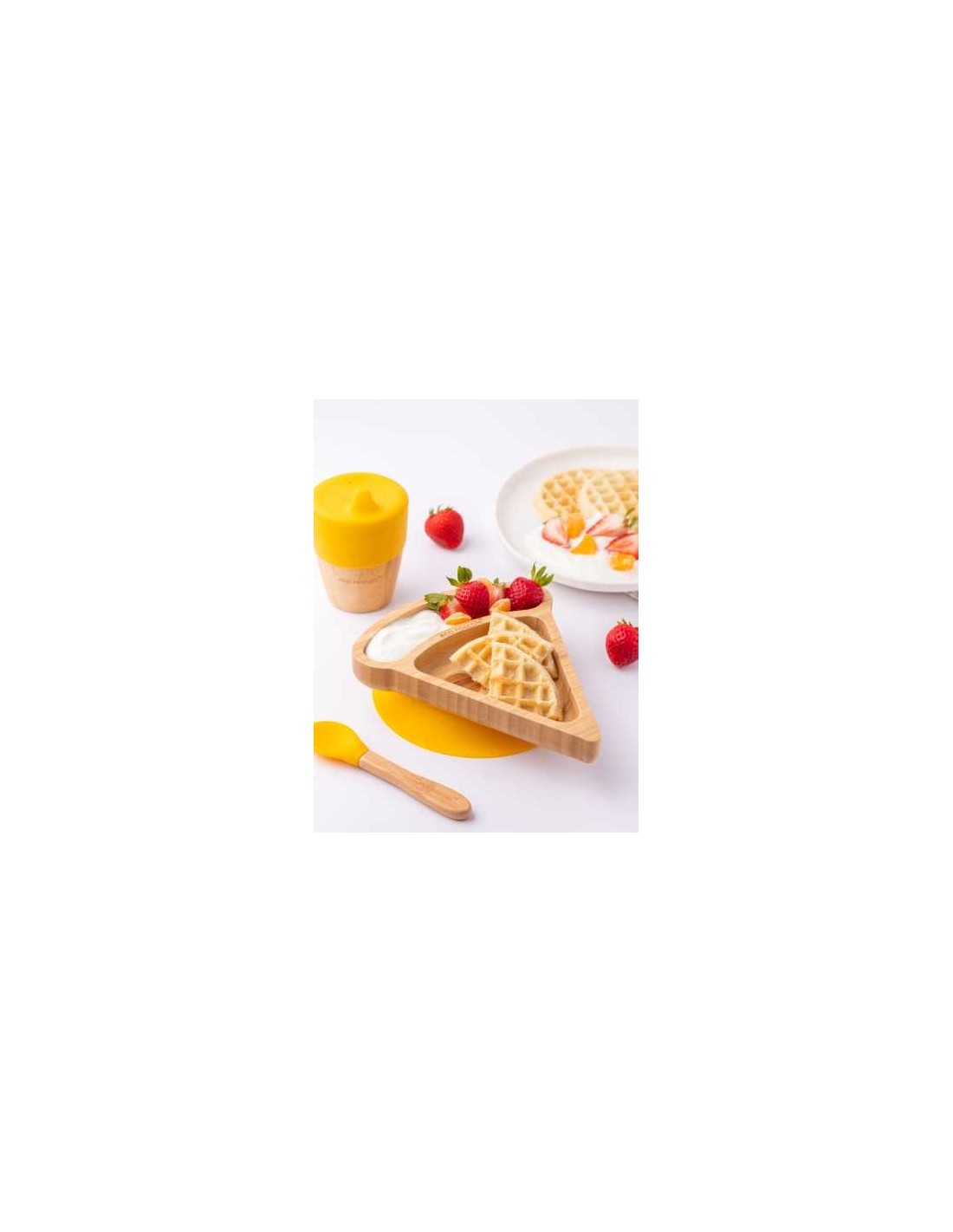 Plato Bambu Multicompartimento Pizza Burdeos Eco