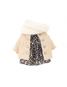 Conjunto de ropa muñecas - Chaqueta de Plumas de Cuero