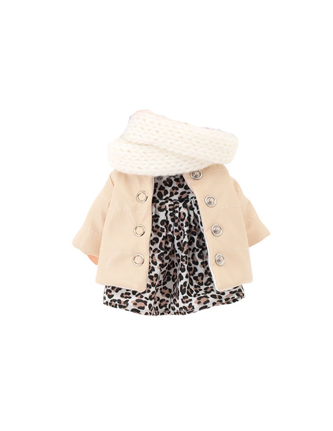 Conjunto de ropa muñecas - Chaqueta de Plumas de Cuero