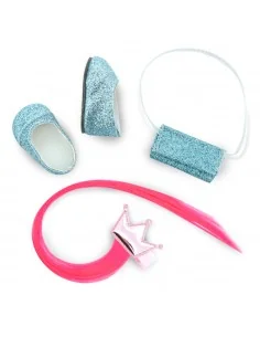 Conjunto Calzado y Complementos Azul Purpurina