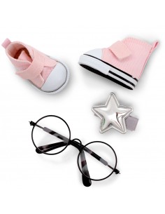 Conjunto Calzado y Complementos Gafas y Sneakers Rosa