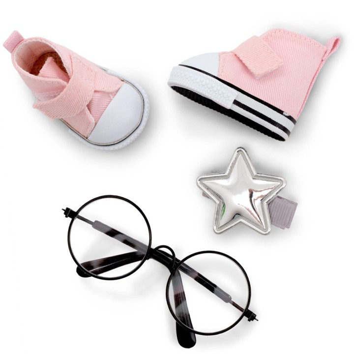 Conjunto Calzado y Complementos Gafas y Sneakers Rosa