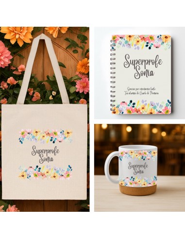 Pack Profe Cafecito Floral Duo