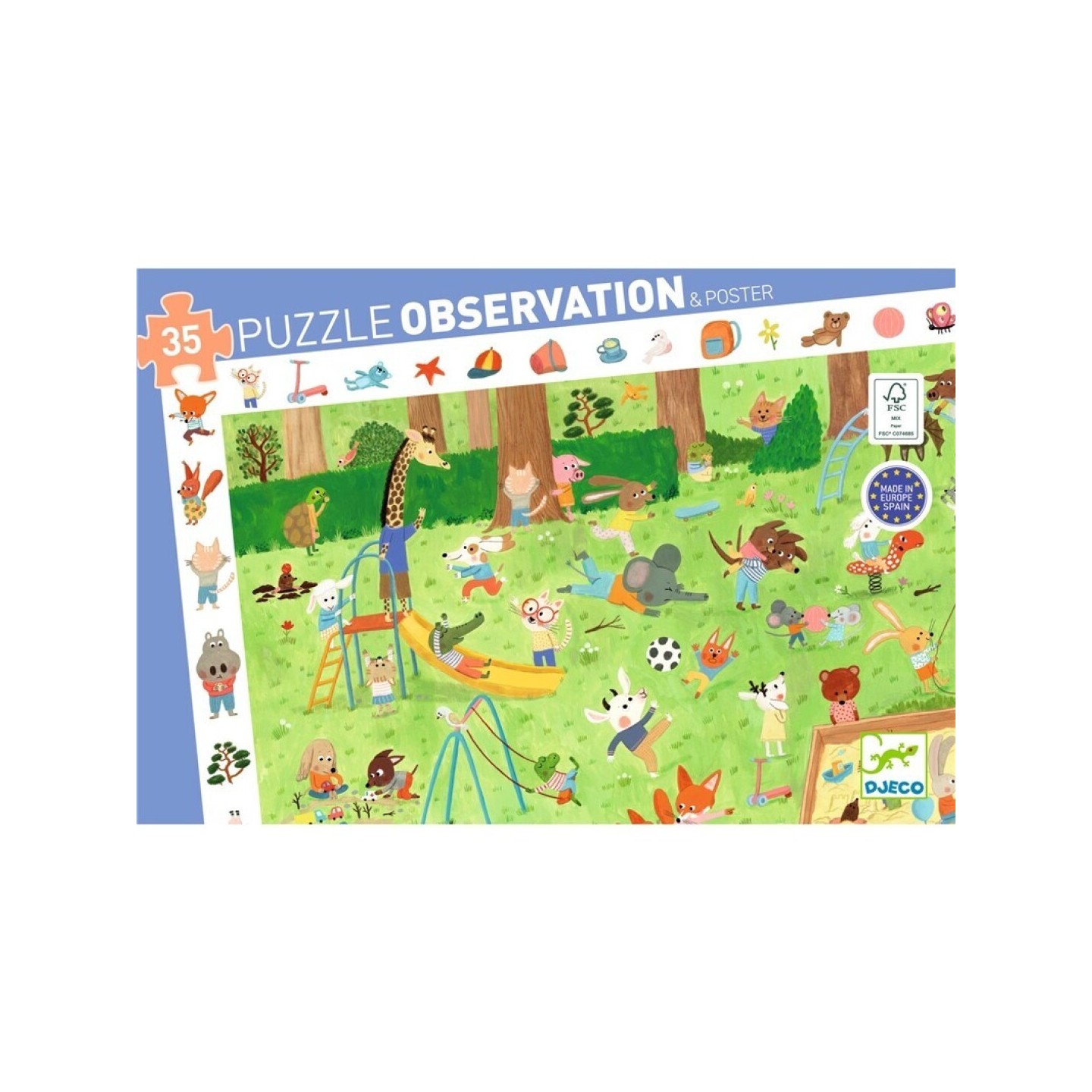 Puzle de Observación El Jardín de los Amiguitos 35 Piezas