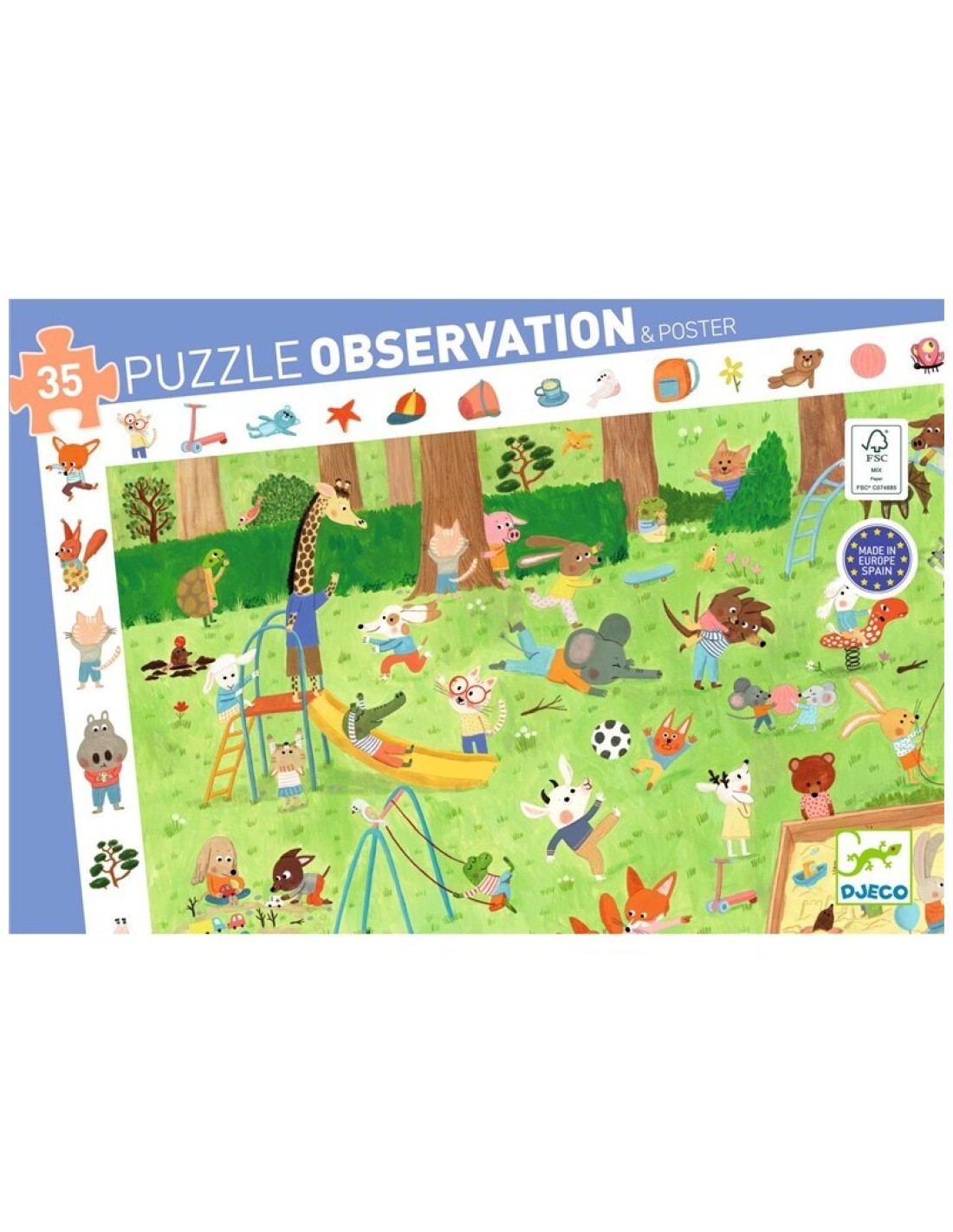 Puzle de Observación El Jardín de los Amiguitos 35 Piezas