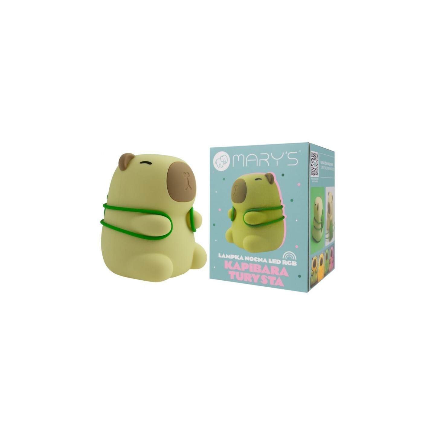 Lámpara de noche Quitamiedos LED RGB Capybara Turista