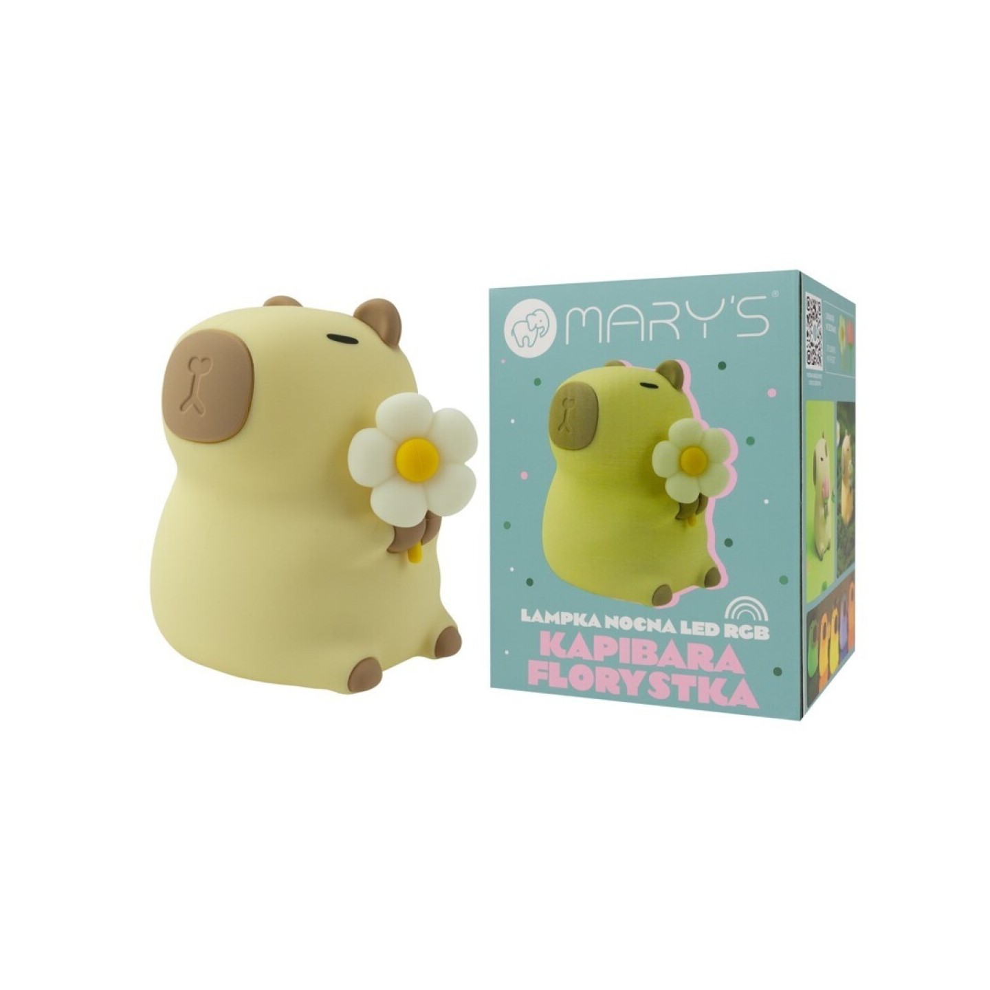 Lámpara de noche Quitamiedos LED RGB Capybara Florista
