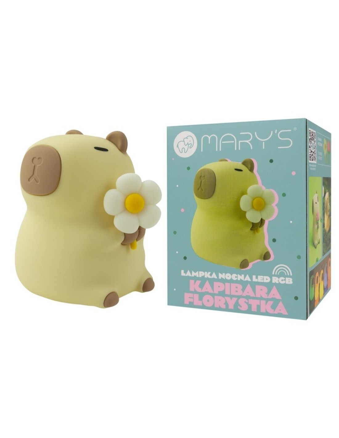 Lámpara de noche Quitamiedos LED RGB Capybara Florista