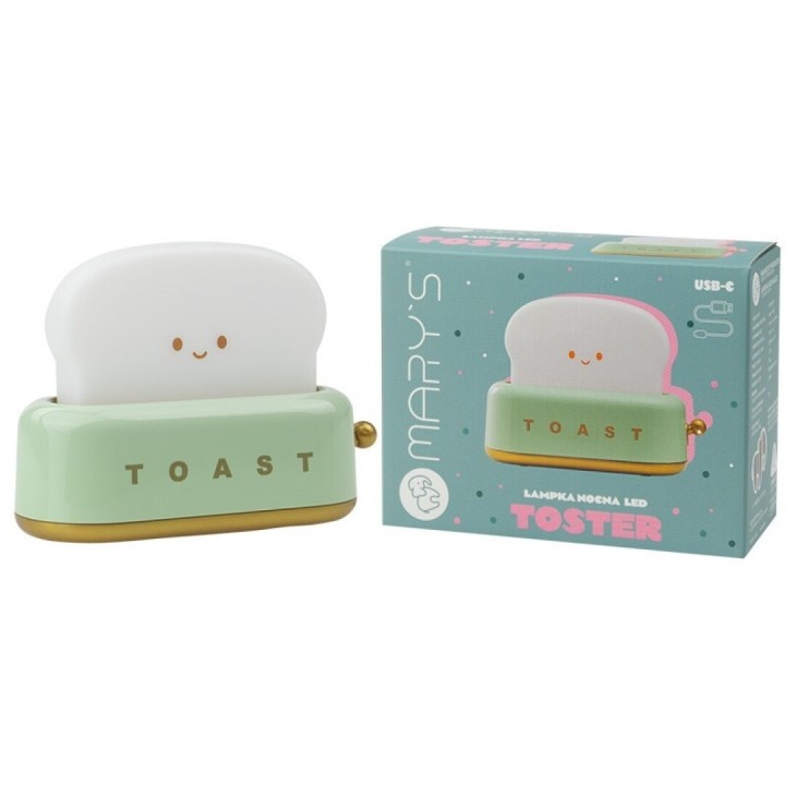 Lámpara de noche Quitamiedos LED Tostadora Verde