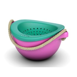 Cubo y tamizador PoBi Rosa/Turquesa