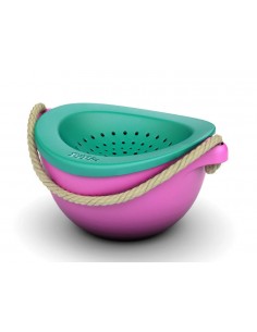 Cubo y tamizador PoBi Rosa/Turquesa