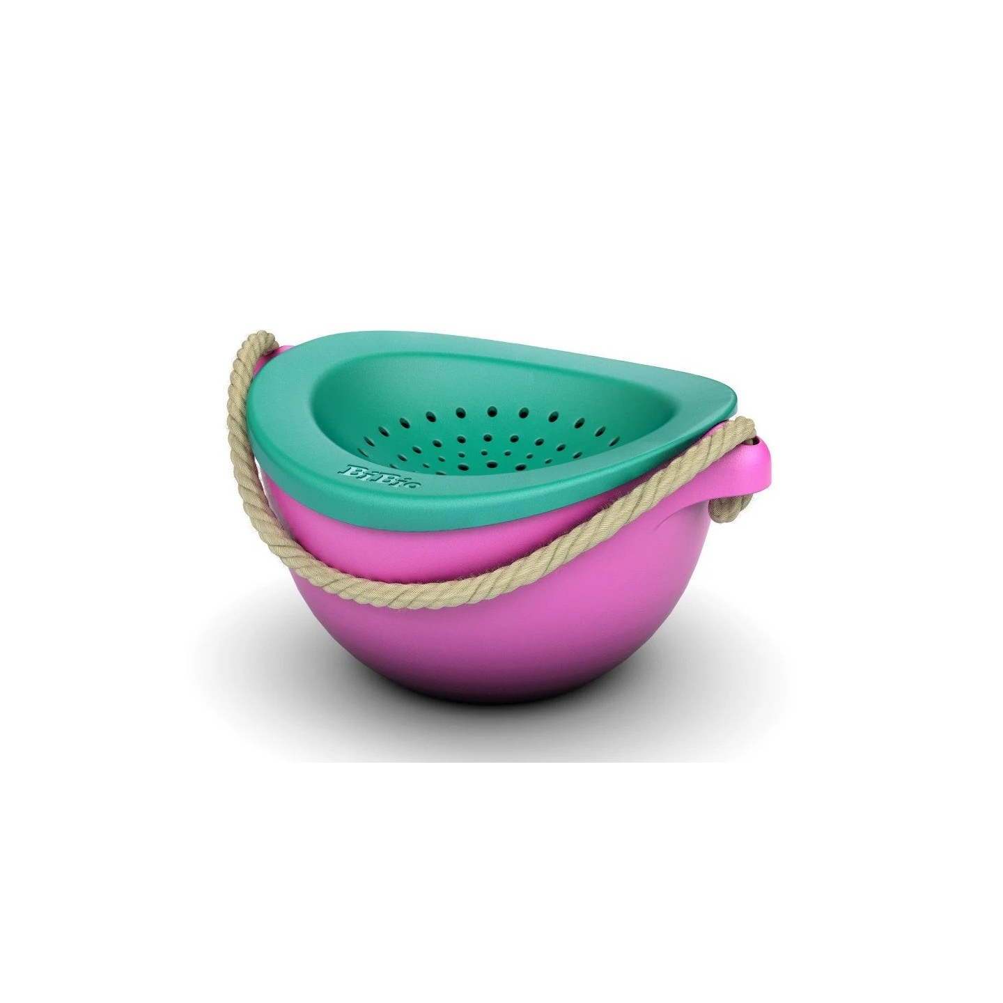 Cubo y tamizador PoBi Rosa/Turquesa
