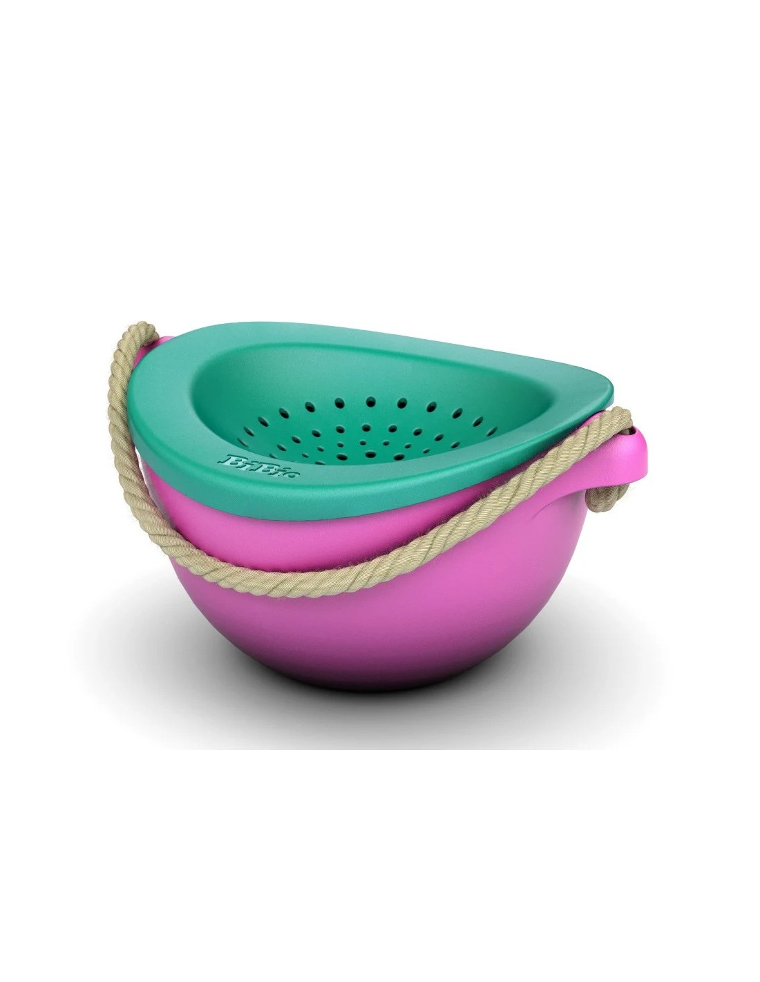 Cubo y tamizador PoBi Rosa/Turquesa