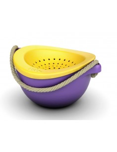 Cubo y tamizador PoBi Morado/Amarillo