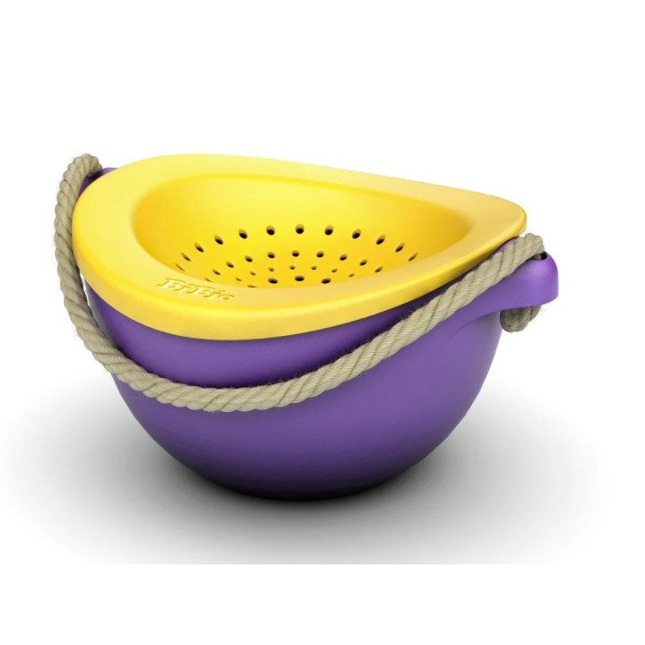 Cubo y tamizador PoBi Morado/Amarillo